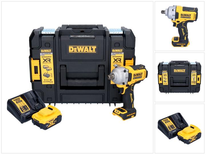 Produktbild DeWalt DCF 892 P1T Akku Schlagschrauber 18 V 813 Nm 1/2" Brushless + 1x Akku 5,0 Ah + Ladegerät +