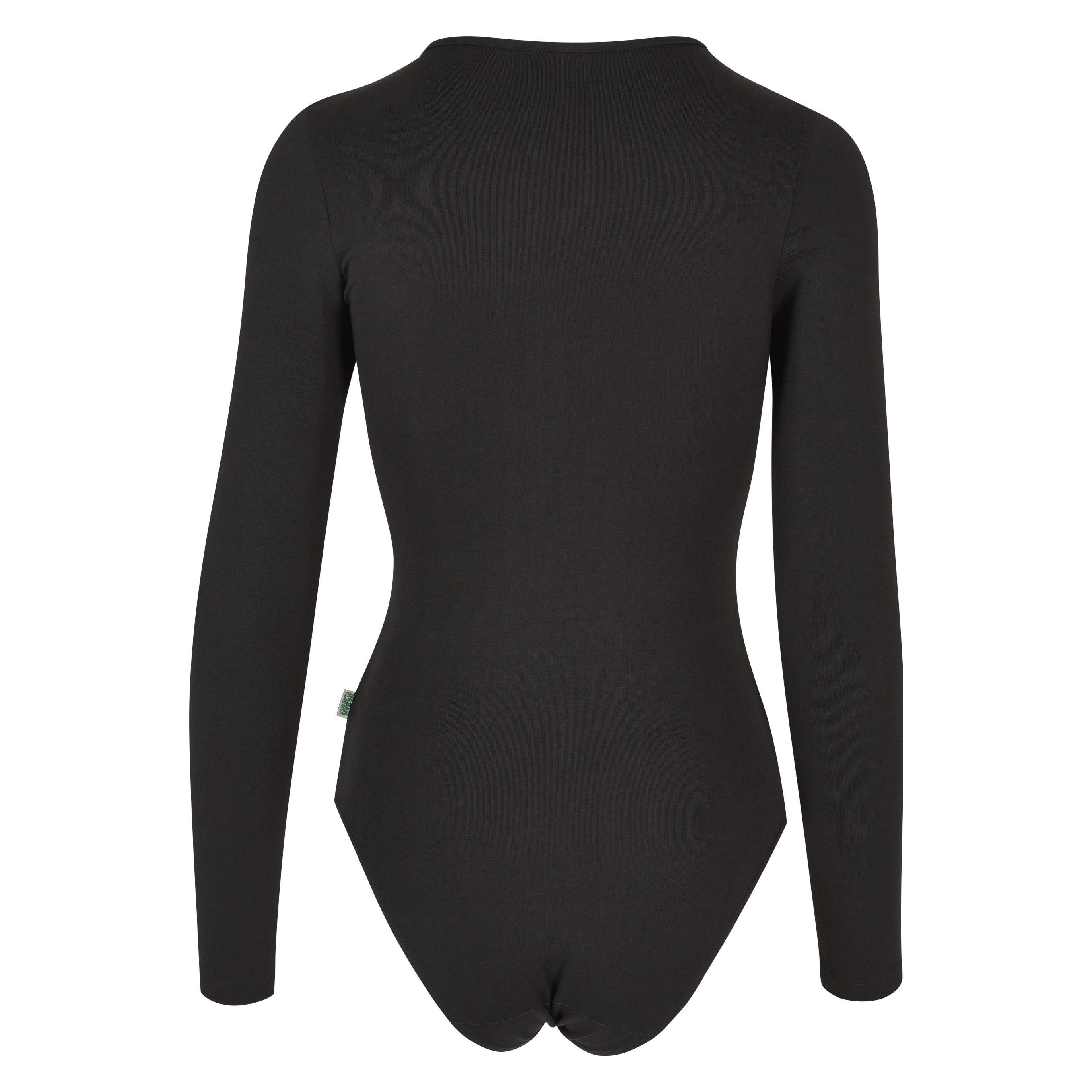 Urban Classics, Damen, Bodys, Body Bio Langarm Ausgeschnitten Frau, Schwarz, (5XL)