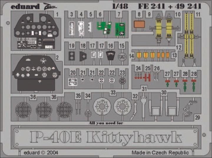 Productafbeelding Eduard P-40E Kittyhawk