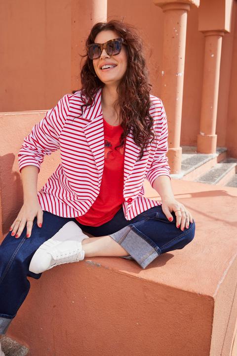Actual product image Ulla Popken Striped Jersey Blazer (42, 44)