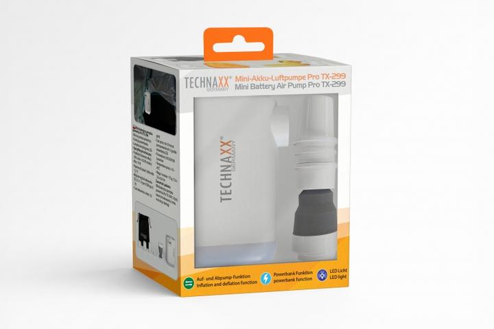 Productafbeelding Technaxx Mini oplaadbare luchtpomp met LED-lampje