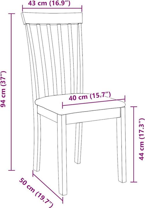 Actual product image vidaXL Esszimmerstuhl