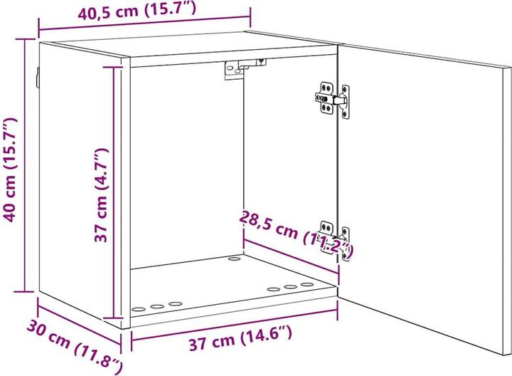 Produktbild vidaXL TV-Wandmöbel (40.50 x 30 x 102 cm)