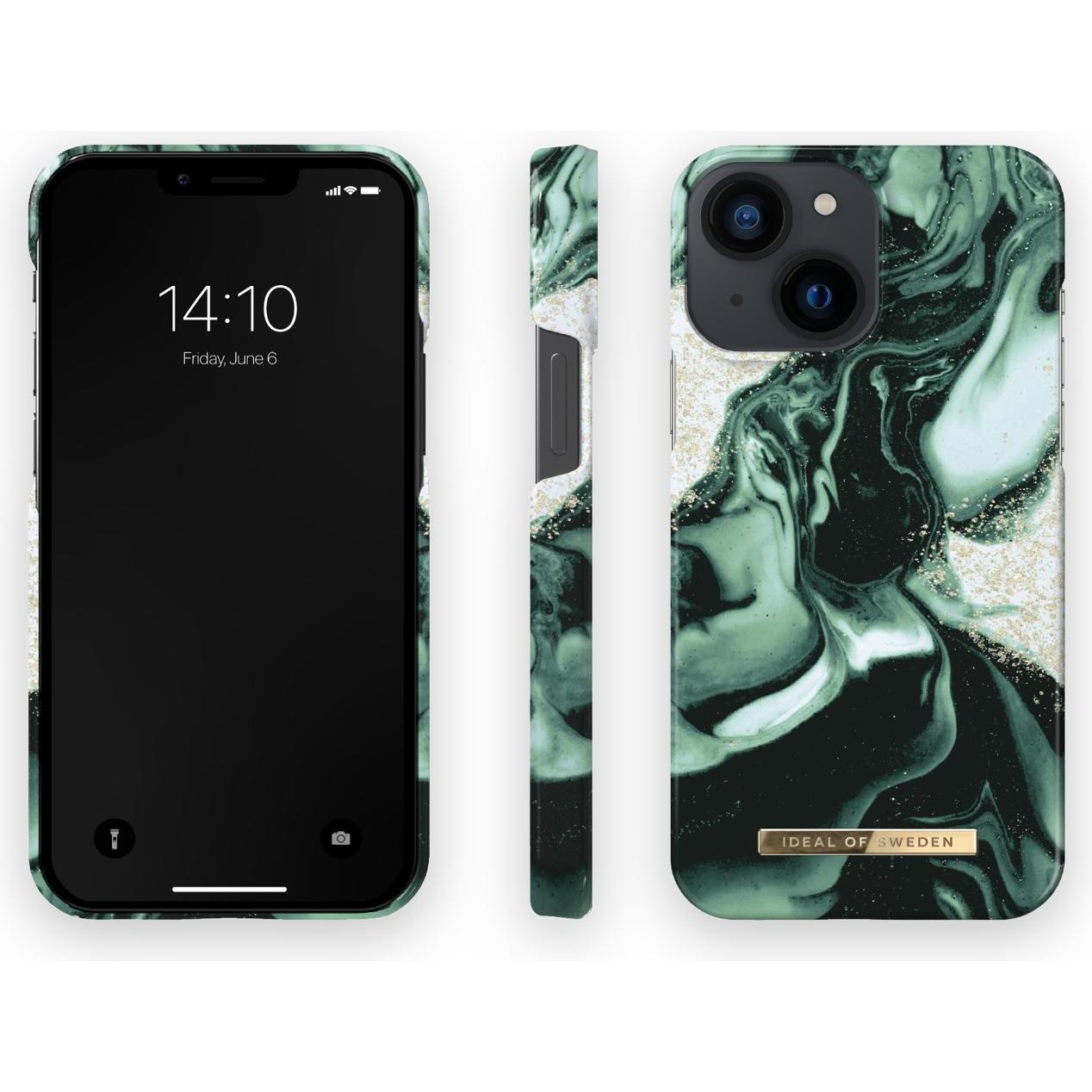 Thumbnail - iDeal Of Sweden Designer Hard-Cover Golden Olive Marble (Apple iPhone 13 mini), Smartphone Hülle, Mehrfarbig