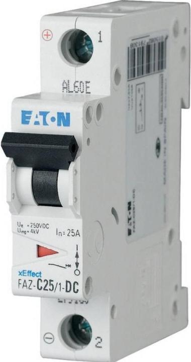 Produktbild Eaton MCB, 2A, C-type, 1Pole, 10kA (DC)