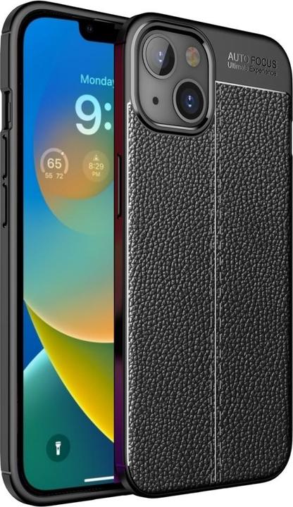 Produktbild Screenguard Apple iPhone 14 Hülle Leather Design TPU Cover (Apple iPhone 14)