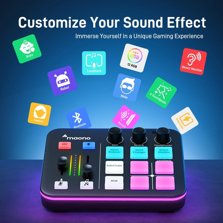 Actual product image Maono G1 NEO Gaming Audio Mixer (USB-C)