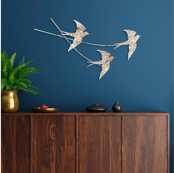 Image du produit Wallxpert Décoration murale Avaler un oiseau 42 x 70 cm, métal (42 x 70 cm)