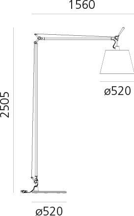 Actual product image Artemide Tolomeo Maxi (2077 lm, E27)