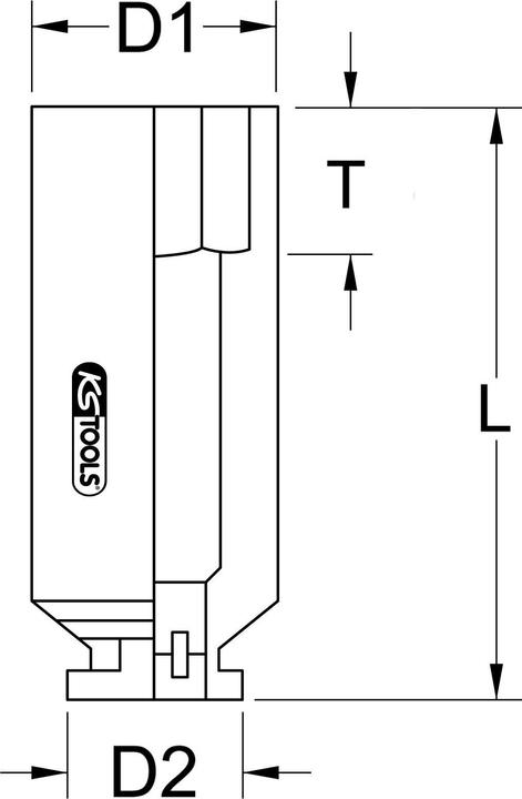 Produktbild KS Tools 1/2" Kraft-Stecknuss lang (34 mm)