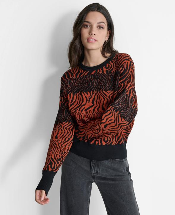 Produktbild DKNY Dolmanärmel Tigerdruck Pullover (S)