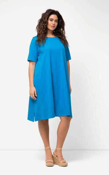 Produktbild Ulla Popken Jerseykleid, A-Linie, Rundhals, Halbarm, Taschen (54)