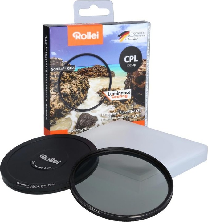 Actual product image Rollei F:X Pro Round Filter CPL 55 mm (55 mm, Polarizing filter, 62 mm)