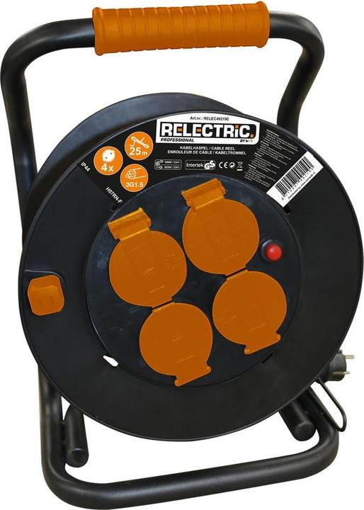 Relectric PRO kabelhaspel 25 mtr IP 44 3x2,5mm - RELEC493104 RELEC493104 (25 m)