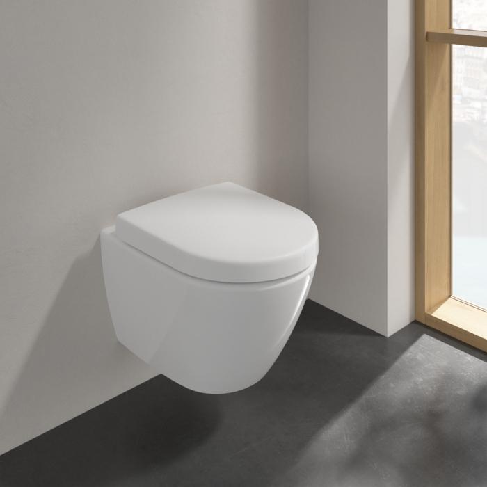 Actual product image Villeroy & Boch Subway compact 2.0 deep-well WC encrusted DirectFlush open splash rim white wall-mounted