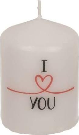 Actual product image Sombo Pillar Candle I Love You 6x8cm 181140 (1 pcs.)