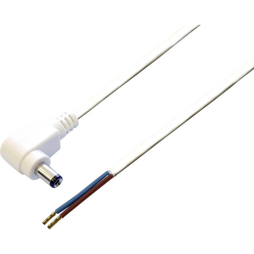 BKL Electronic Niedervolt-Anschlusskabel, Elektronikkabel + Stecker, Schwarz, Weiss