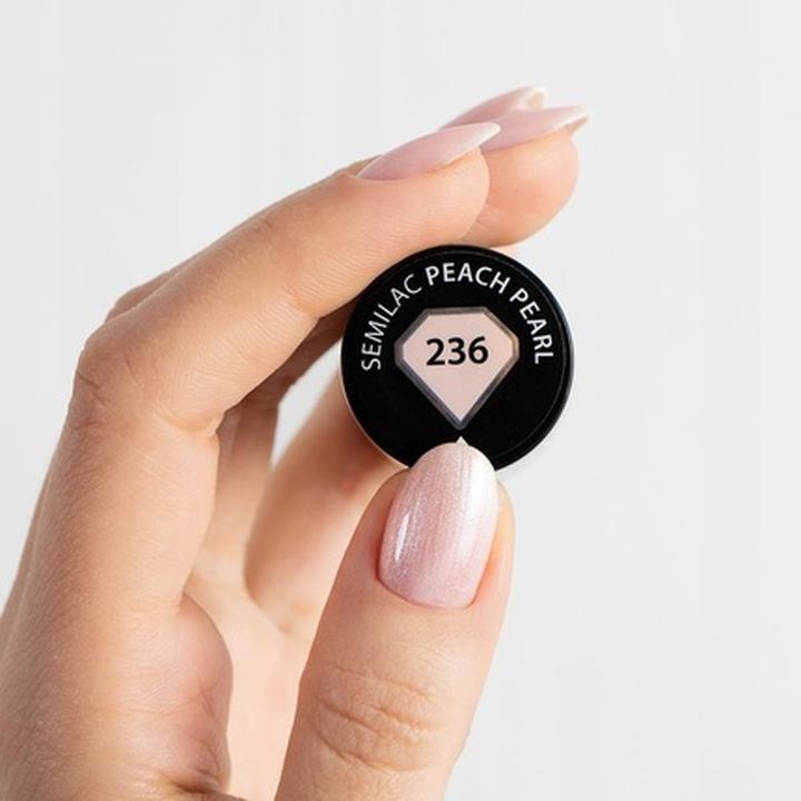 Immagine prodotto Semilac Smalto UV Hybrid 236 Peach Pearl 7ml (Perla di pesca, Vernice UV gel)