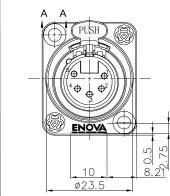 Produktbild Enova XLR Einbaubuchse, Indoor, 5 Polig, schwarz
