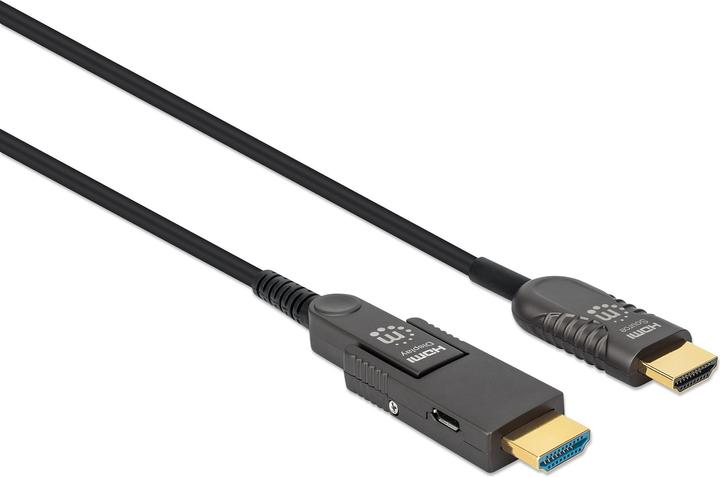 Produktbild Manhattan Aktives optisches High Speed HDMI-Glasfaserkabel mit abnehmbarem Stecker (20 m, HDMI)