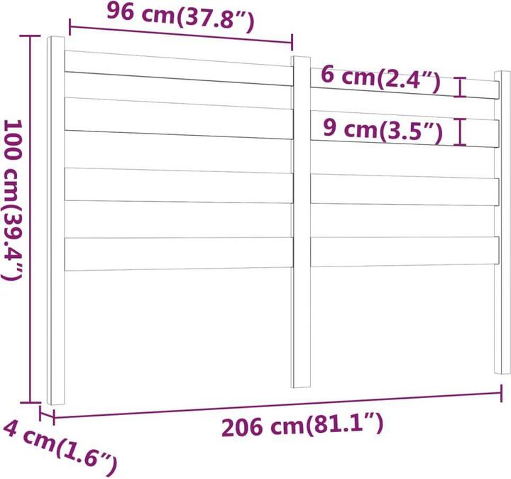 Immagine prodotto vidaXL Bonar (206 x 4 x 100 cm)
