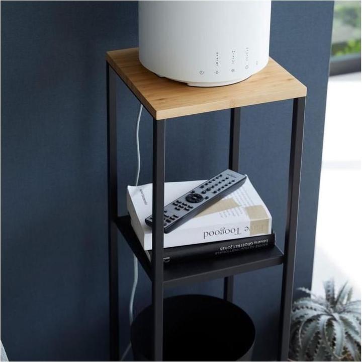 Actual product image Yamazaki 2-tier shelf with wooden top TOWER