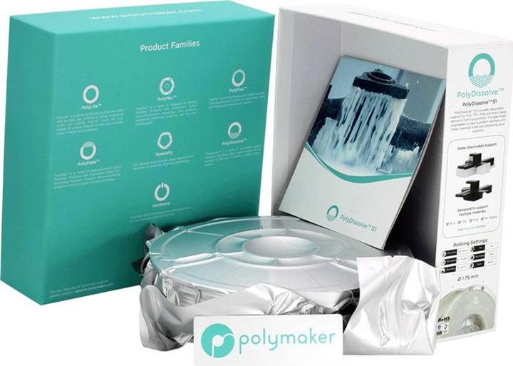 Produktbild Polymaker PH01001 PolyDissolve™ S1 Filament PVA wasserlöslich 1.75 mm 750 g Natu (PVA, 1.75 mm, 75 g, Transparent)