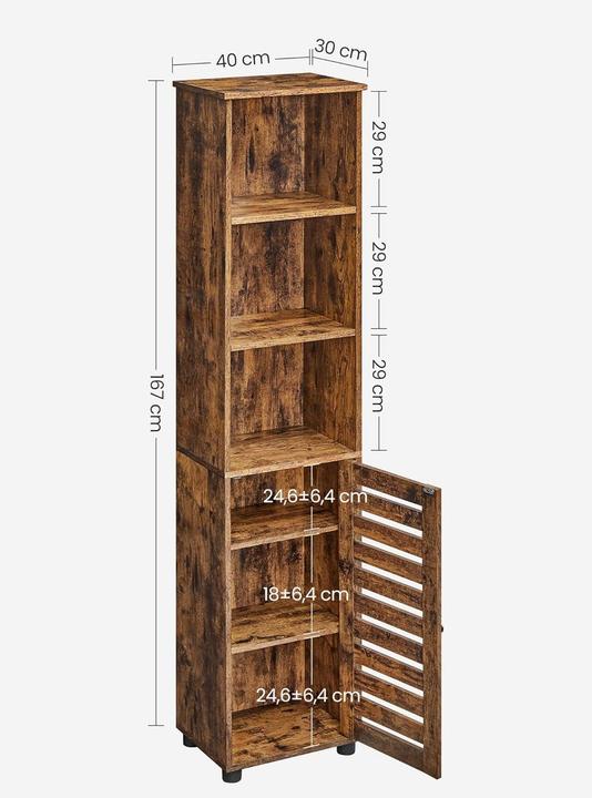 Actual product image Vasagle Display case (40 x 30 x 167 cm)