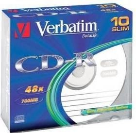 Produktbild Verbatim CD-R 700MB 10-Pack Slimcase (10 x)