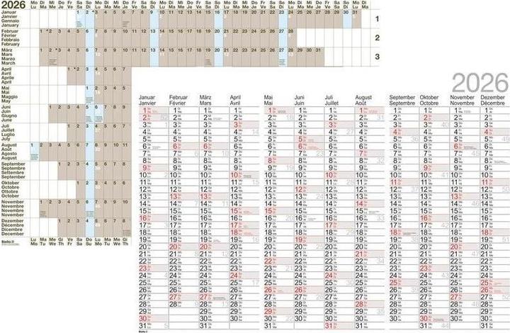 Immagine prodotto Biella Jahres-Wandplaner (98 x 68 cm)