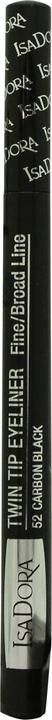 Image du produit Isadora Twin Tip 52 Eyeliner noir carbone 1ml (52 Noir de carbone)