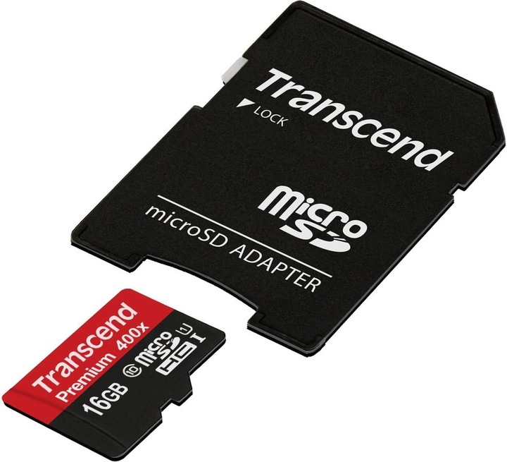 Actual product image Transcend Premium 400x (16 GB, microSDHC, U1, UHS-I)