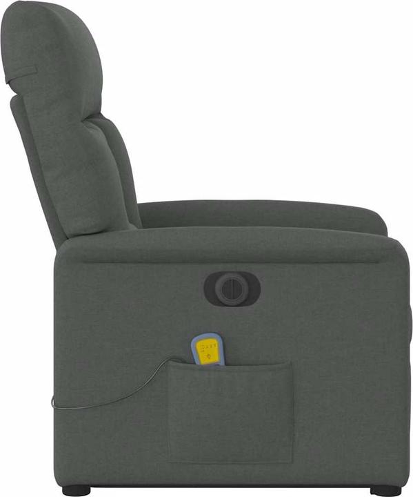 Immagine prodotto vidaXL Poltrona massaggiante elettrica con ausilio per la posizione eretta in tessuto grigio scuro