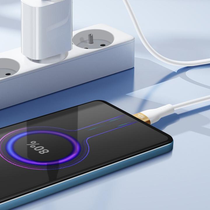 Actual product image 3MK HyperSilicone Cable USB-C/USB-C cable 2m 100W Biały/White (2 m, USB 3.0, 100 W)