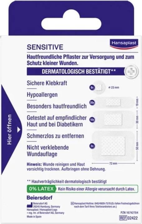 Produktbild Beiersdorf Hansaplast Sensitive 40str (40x)