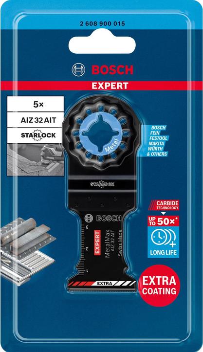 Productafbeelding Bosch Professional Zubehör Expert MetalMax AIZ 32 AIT mes voor multifunctioneel gereedschap, 40 x 32 mm, 5 stuks