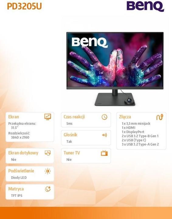 Produktbild BenQ PD3205U (3840 x 2160 Pixel, 32")