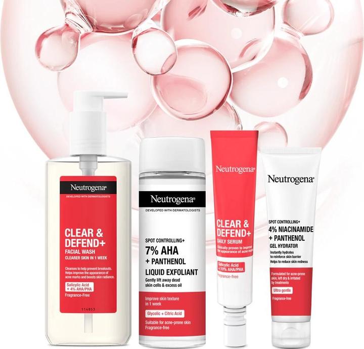 Actual product image Neutrogena Clear & Defend+ Liquid Exfoliant (Cleansing scrub, 125 ml)