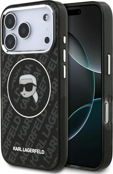 Produktbild Karl Lagerfeld - IML MagSafe (KLHMP17XHMKBKHOK) - iPhone 17 Pro Max - Black Karl's Head (Apple iPhone 17 Pro Max)