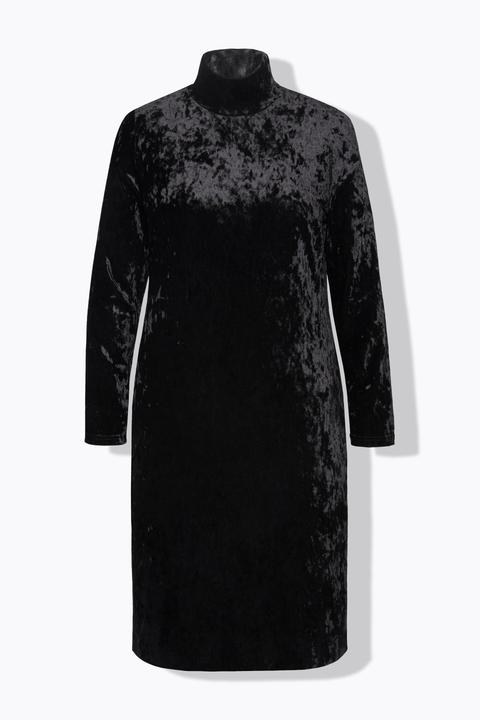 Produktbild Ulla Popken Maxi-Samtkleid, Slim, Stehkragen, Langarm (60)