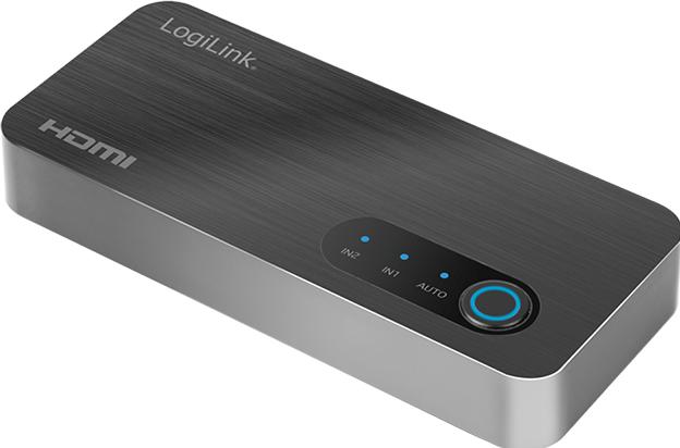 Produktbild LogiLink HDMI-Switch, 2x1-Port, 8K/60 Hz, HDCP, HDR, VRR, CEC