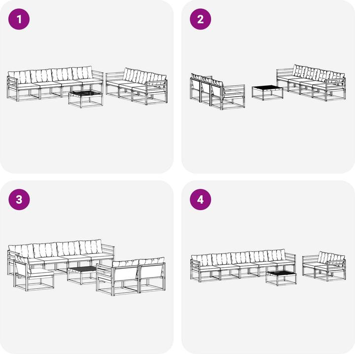 Produktbild vidaXL Outdoor-Sofa