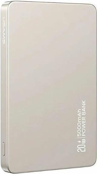 Produktbild Usams Powerbank indukcyjny 5000mAh 20W PD Fast Charge titanium CY Series 5KCD23102 (US-CD (5000 mAh, 20 W, 18.50 Wh)