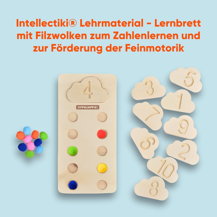 Produktbild Intellectiki Lernbrett mit Filzwolken
