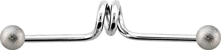 Immagine prodotto Star Piercing Barbell twister d'argento con due palline macchiate (senza ottone, Acciaio chirurgico 316L)