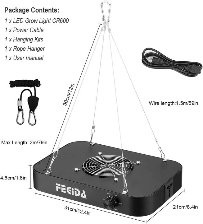 Immagine prodotto Fecida Lampada per piante a LED dimmerabile (LED)