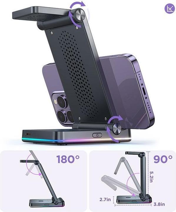 Immagine prodotto Joyroom Stazione di ricarica wireless 3in1 JR-WQN01 (15 W)