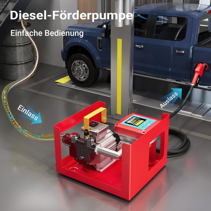 Produktbild Wiltec Heizöl- und Dieselpumpe 230V/550W 60l/min selbstansaugend Pumpe Pistole