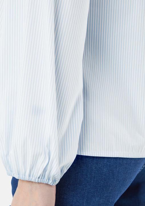 Actual product image Comma Bluse Gestreifte Hemdbluse mit voluminösem Ärmelsaum (40)
