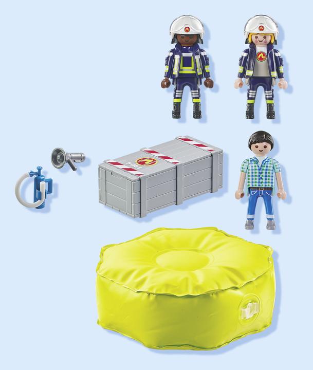 Produktbild Playmobil Feuerwehrleute mit Luftkissen (71465, Playmobil Sports & Action)